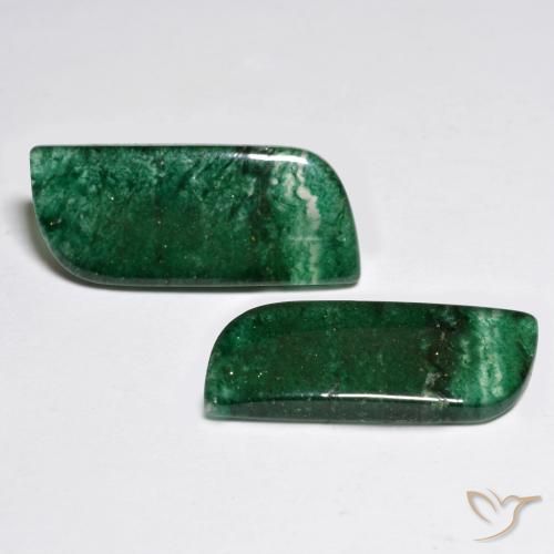 Gemme di Avventurina Verde brillante naturale da 19.24 ct, Taglio a fantasia, Traslucido