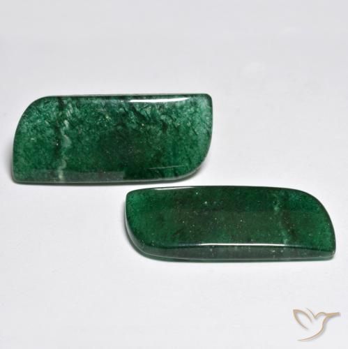 Gemme di Avventurina Verde scuro naturale da 25.07 ct, Taglio a fantasia, Traslucido
