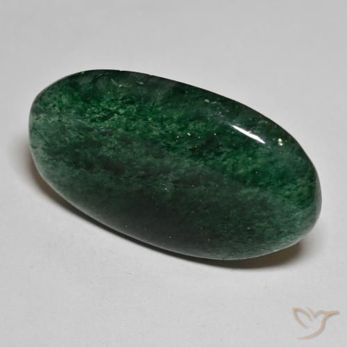 Avventurina Verde naturale da 34.59 ct, Ovale, Traslucido