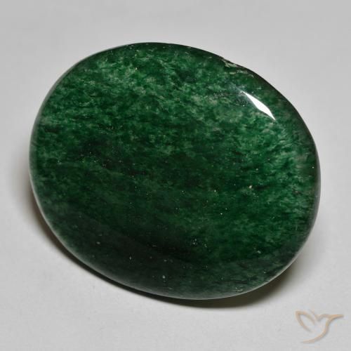 Avventurina Verde naturale da 38.54 ct, Taglio ovale, Traslucido
