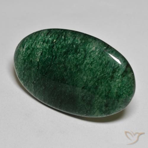 Avventurina Verde naturale da 32.45 ct, Taglio ovale, Traslucido