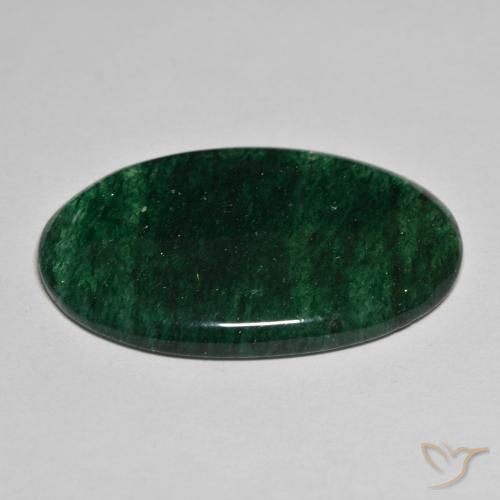 Avventurina Verde naturale da 32.45 ct, Taglio ovale, Traslucido