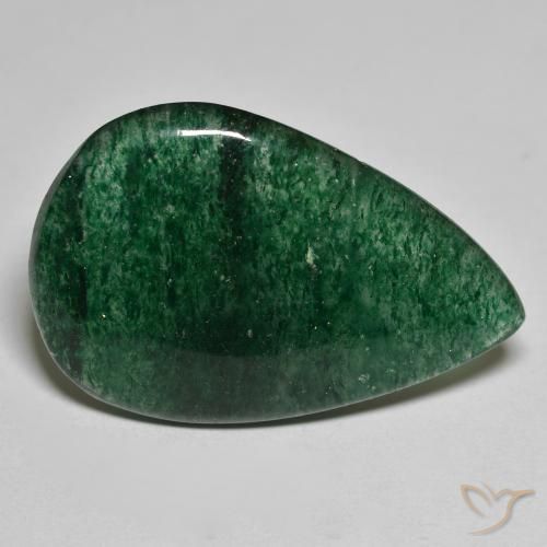 Avventurina Verde naturale da 24.65 ct, Forma a pera, Traslucido