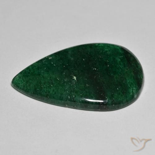 Avventurina Verde naturale da 24.65 ct, Forma a pera, Traslucido