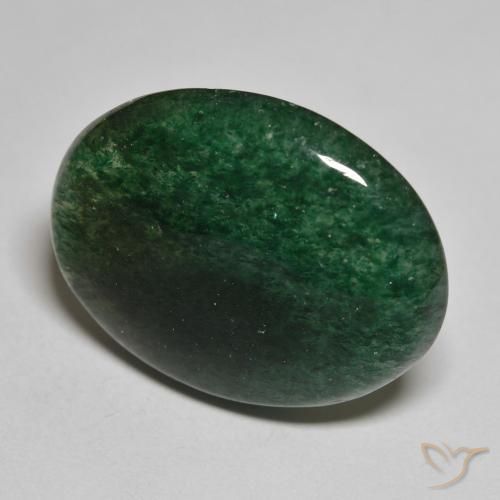 Avventurina Verde foresta naturale da 23.24 ct, Taglio ovale, Traslucido
