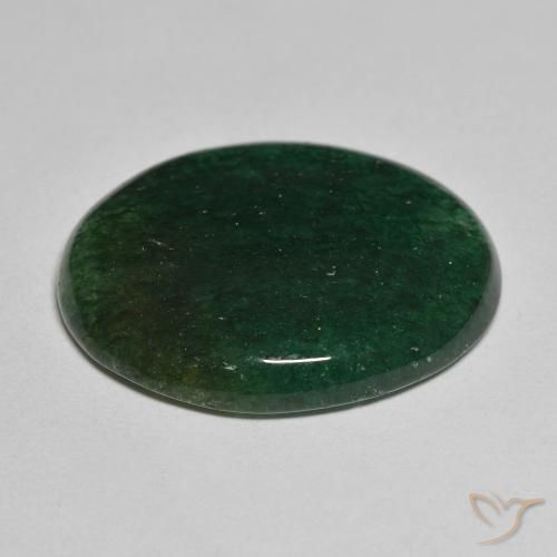 Avventurina Verde foresta naturale da 23.24 ct, Taglio ovale, Traslucido