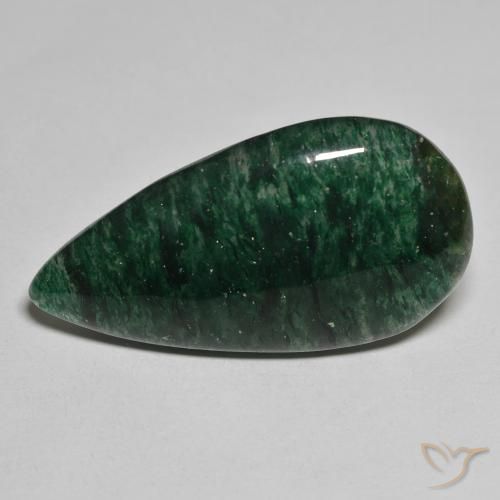 24.26ct Naturale Verde Avventurina, Forma a pera, Traslucido
