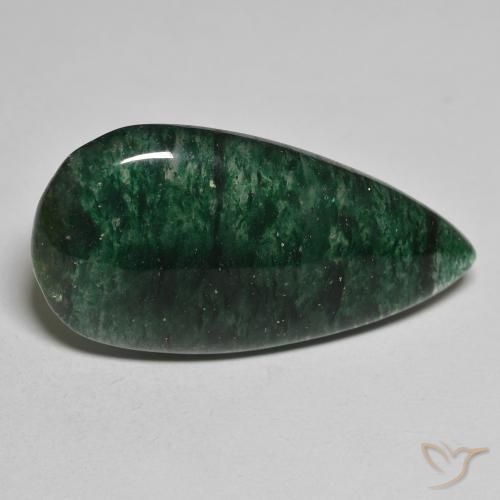 Avventurina Verde naturale da 24.26 ct, Forma a pera, Traslucido