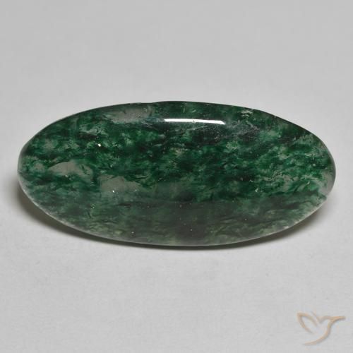 14.06ct Naturale Verde foresta Avventurina, Ovale, Traslucido