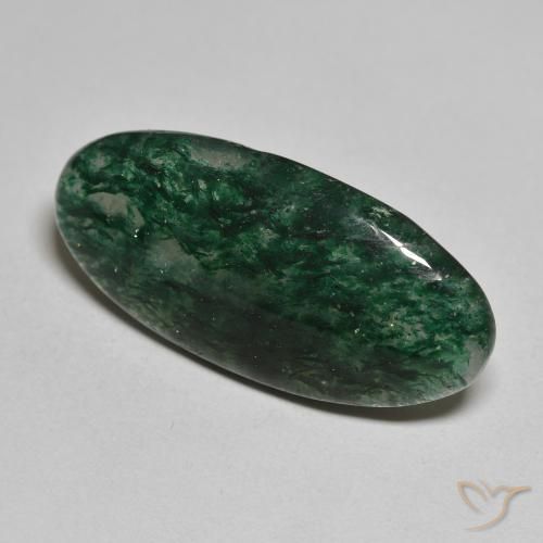 Avventurina Verde foresta naturale da 14.06 ct, Ovale, Traslucido