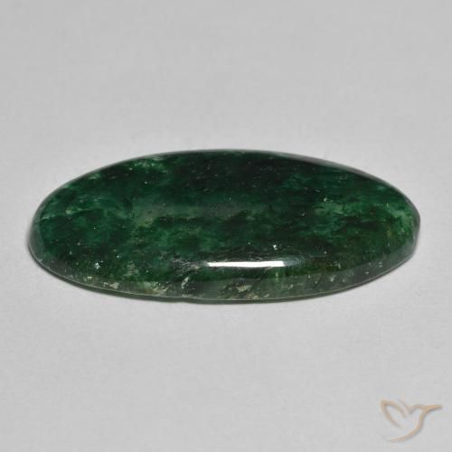 Avventurina Verde foresta naturale da 14.06 ct, Ovale, Traslucido
