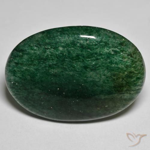 24.69ct Naturale Verde foresta Avventurina, Ovale, Traslucido