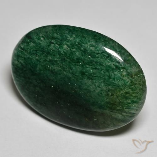 Avventurina Verde foresta naturale da 24.69 ct, Ovale, Traslucido