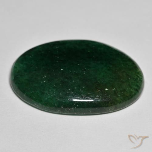 Avventurina Verde foresta naturale da 24.69 ct, Ovale, Traslucido