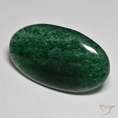 Avventurina Verde naturale da 27.98 ct, Ovale, Traslucido