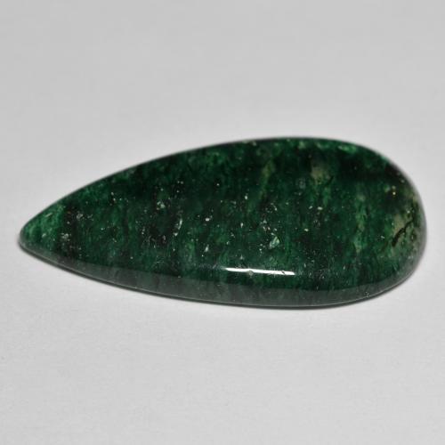 Avventurina naturale verde da 24,15 ct, taglio a pera, traslucido
