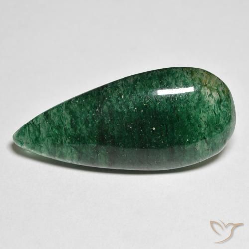 17.57ct Naturale Verde Pino Avventurina, Forma a pera, Traslucido