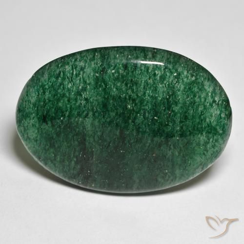 Avventurina Verde Pino naturale da 32.99 ct, Taglio ovale, Traslucido
