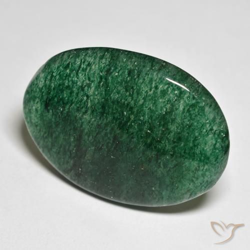 Avventurina Verde Pino naturale da 32.99 ct, Taglio ovale, Traslucido