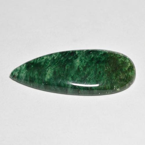 Avventurina naturale verde da 11,87 ct, taglio a pera, traslucido