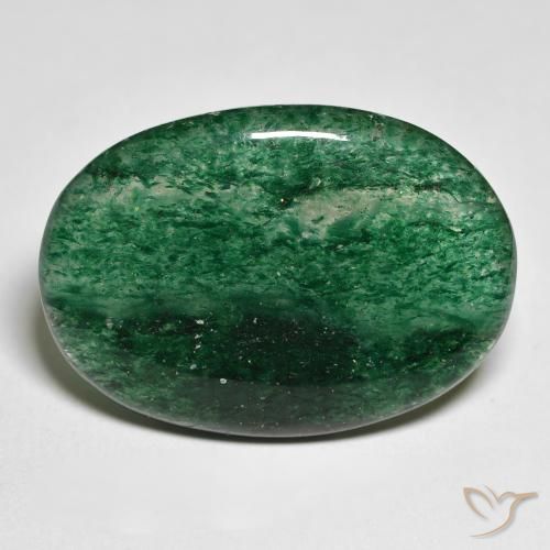 19.57ct Naturale Verde Pino Avventurina, Ovale, Traslucido