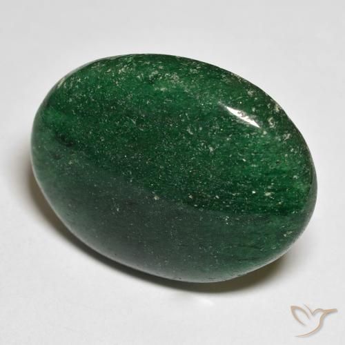 Avventurina Verde medio naturale da 22.76 ct, Ovale, Traslucido