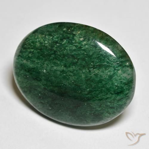 Avventurina Verde naturale da 25.39 ct, Ovale, Traslucido