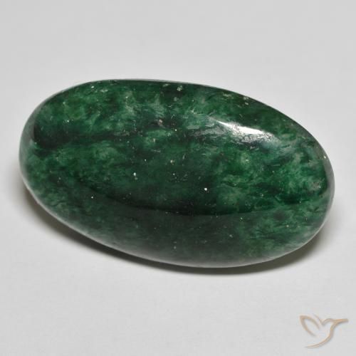 23.00ct Naturale Verde scuro Avventurina, Ovale, Traslucido