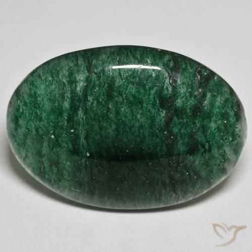 27.84ct Naturale Verde Avventurina, Ovale, Traslucido