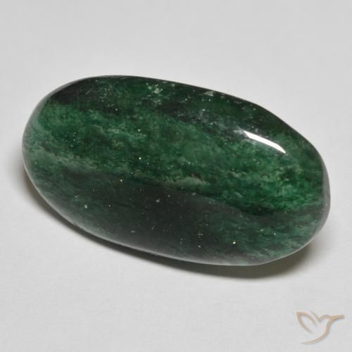 Avventurina Verde foresta naturale da 15.85 ct, Ovale, Traslucido