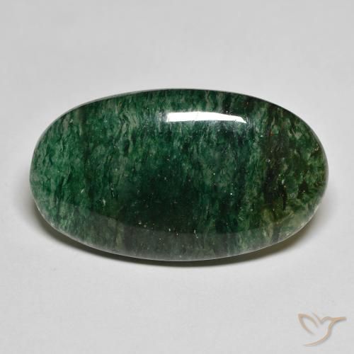 20.09ct Naturale Fresco verde foresta Avventurina, Ovale, Traslucido
