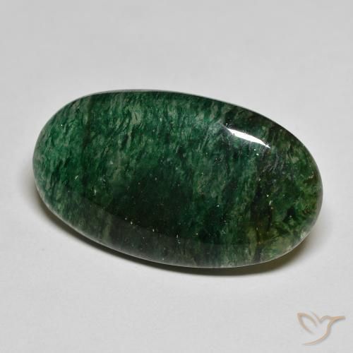 Avventurina Fresco verde foresta naturale da 20.09 ct, Ovale, Traslucido