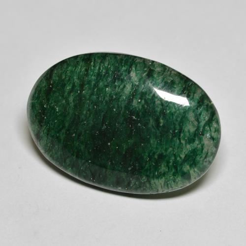 Avventurina Verde foresta naturale da 18.76 ct, Taglio ovale, Traslucido