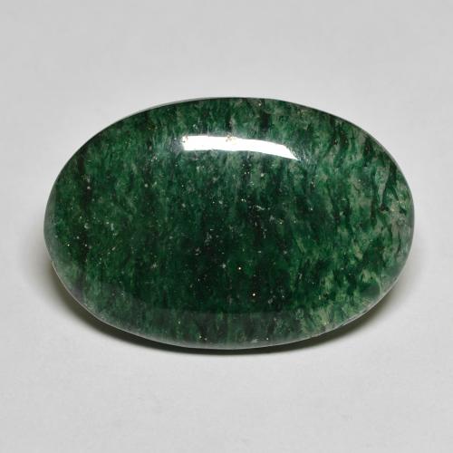 Avventurina Verde foresta naturale da 18.76 ct, Taglio ovale, Traslucido