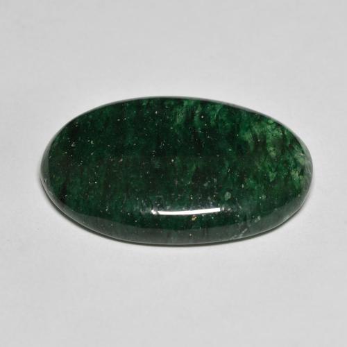 Avventurina Verde foresta naturale da 18.76 ct, Taglio ovale, Traslucido