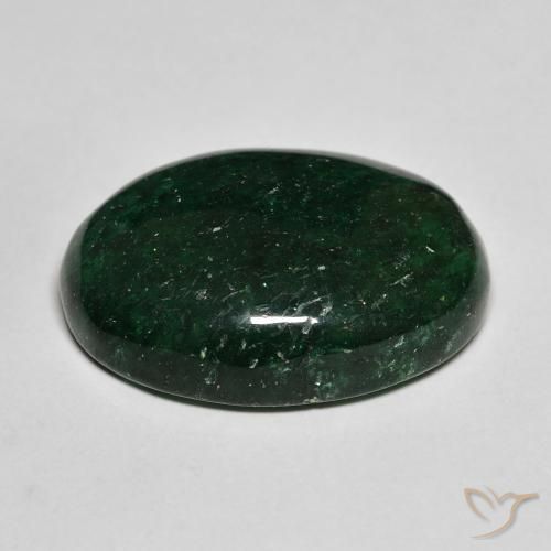 Avventurina Fresco verde foresta naturale da 14.88 ct, Ovale, Traslucido