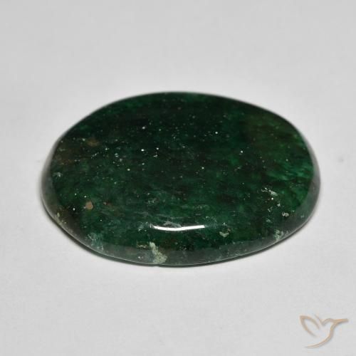Avventurina Verde foresta naturale da 22.21 ct, Ovale, Traslucido