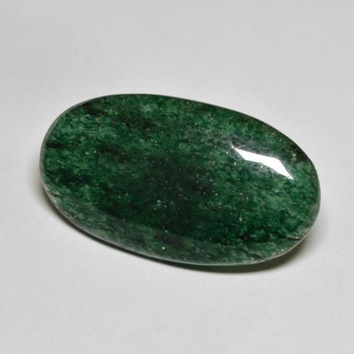 Avventurina Fresco verde foresta naturale da 14.55 ct, Ovale, Traslucido