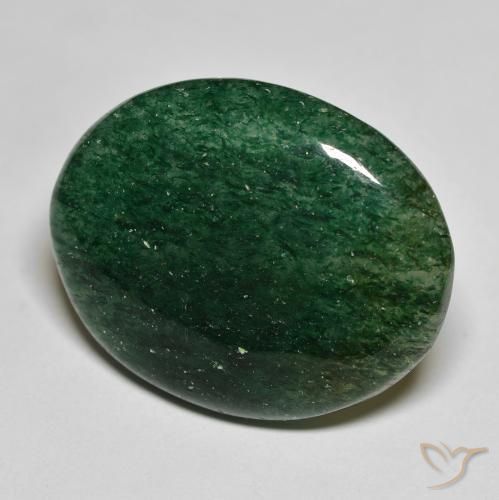 Avventurina Verde foresta naturale da 26.73 ct, Ovale, Traslucido