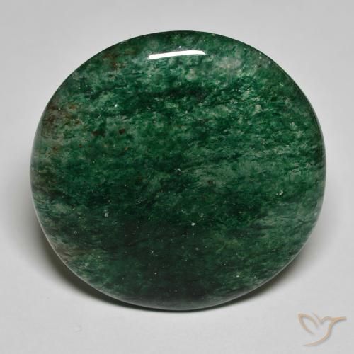 23.36ct Naturale Verde scuro Avventurina, Rotondo, Traslucido