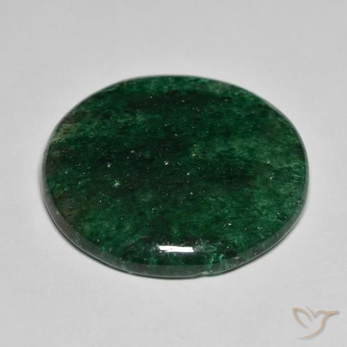 Avventurina Verde scuro naturale da 23.36 ct, Rotondo, Traslucido