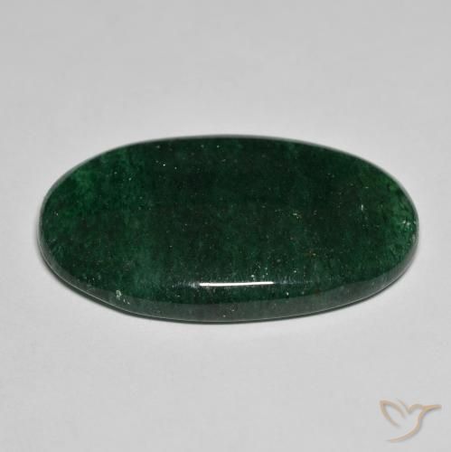Avventurina Verde foresta naturale da 29.36 ct, Ovale, Traslucido