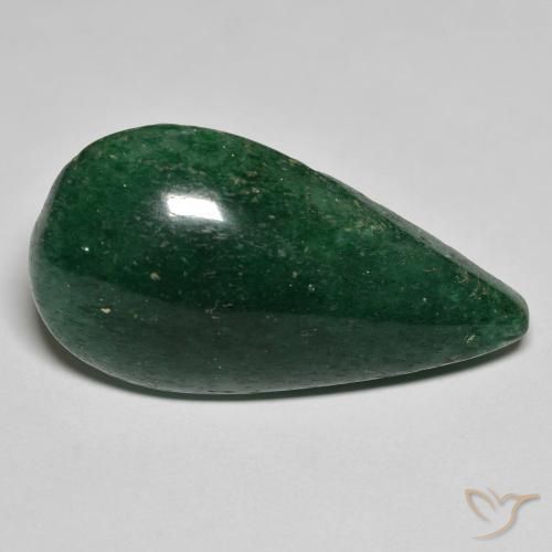 Avventurina Verde foresta naturale da 25.09 ct, Forma a pera, Traslucido