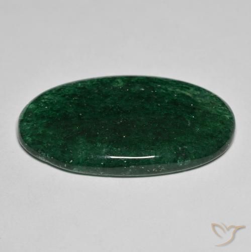 Avventurina Verde foresta naturale da 26.12 ct, Ovale, Traslucido
