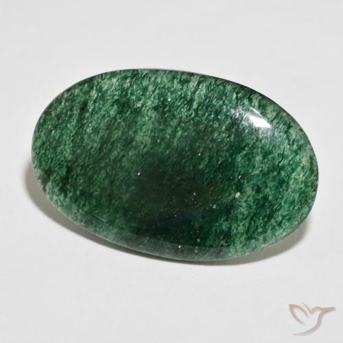 Avventurina Verde scuro naturale da 32.45 ct, Ovale, Traslucido