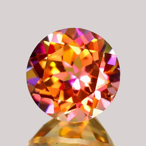 Topazio azotic naturale multicolore da 2,63 ct, taglio rotondo, VVS-VS