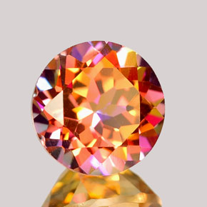Topazio azotic naturale multicolore da 2,63 ct, taglio rotondo, VVS-VS