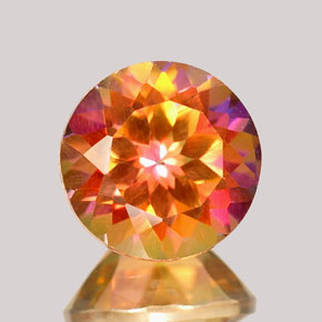 Topazio azotic naturale multicolore da 2,34 ct, taglio rotondo, VVS