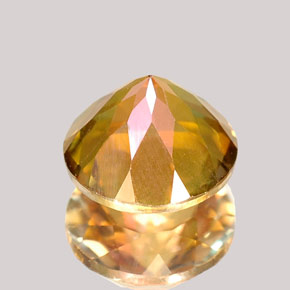 Topazio azotic naturale multicolore da 2,34 ct, taglio rotondo, VVS