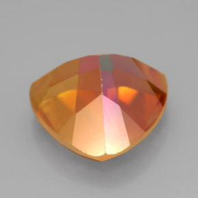 Topazio azotic naturale multicolore da 11,76 ct, trillion, VVS